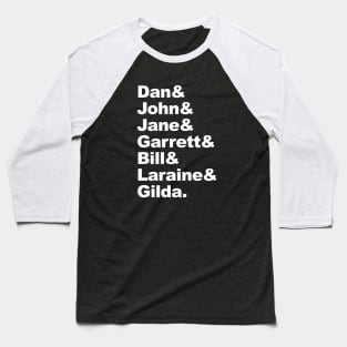 The Greatest SNL cast: Experimental Jetset style Baseball T-Shirt